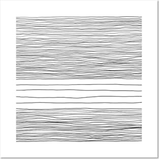 Monochrome black and white graphic stripe minimalist style Posters and Art